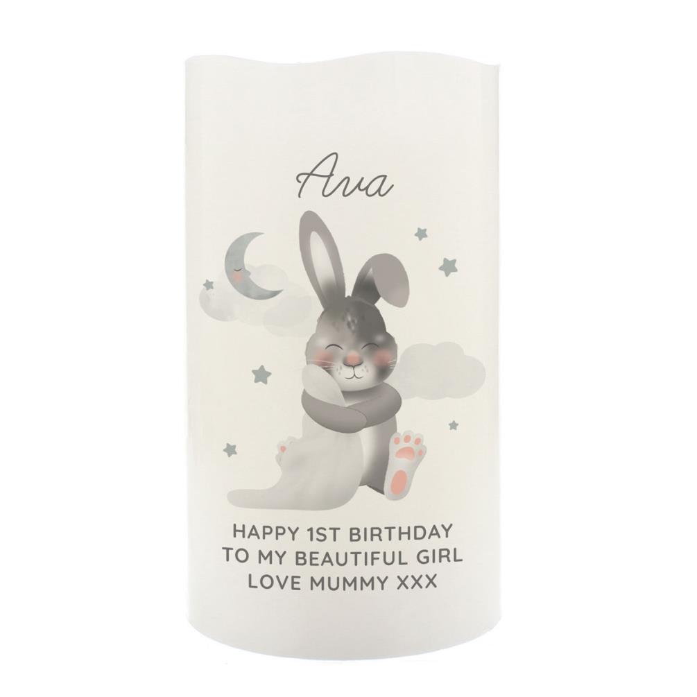 Personalised Baby Bunny LED Candle £13.49